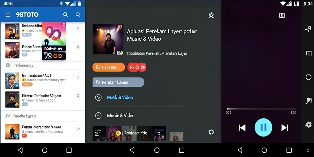 Screenshot antarmuka aplikasi Perekam Layar 98TOTO.