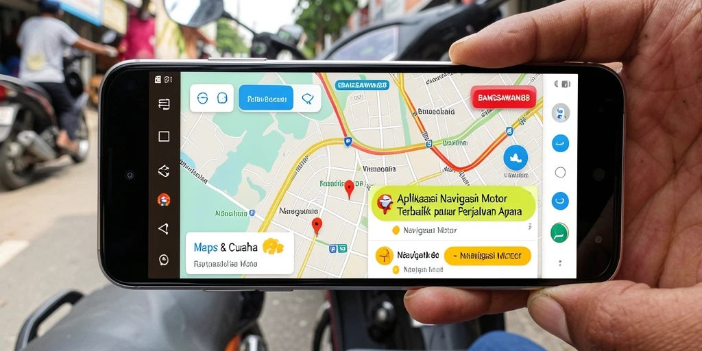 Antarmuka BANGSAWAN88 dengan petunjuk arah jelas untuk navigasi motor.