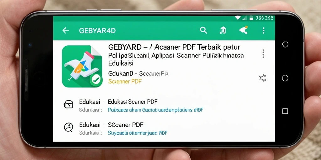 Tampilan antarmuka GEBYAR4D saat melakukan pemindaian dokumen PDF.