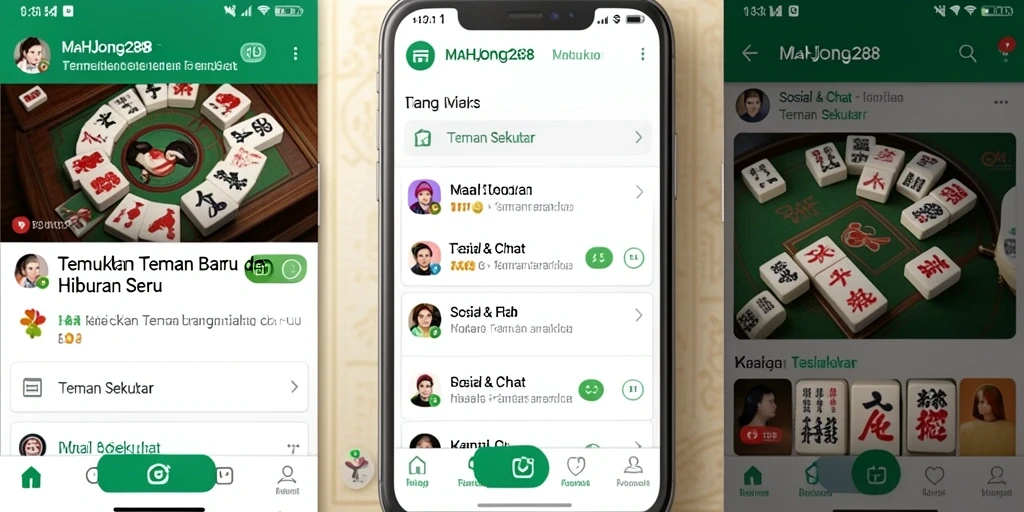 Antarmuka pengguna MAHJONG288 yang intuitif untuk menemukan teman baru.