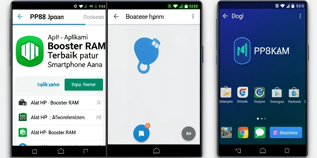 Tampilan antarmuka PP88 yang sederhana dan fungsional untuk Booster RAM.