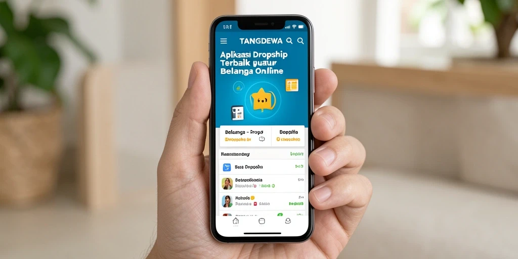 Tampilan antarmuka aplikasi TANGANDEWA untuk sistem Dropship.