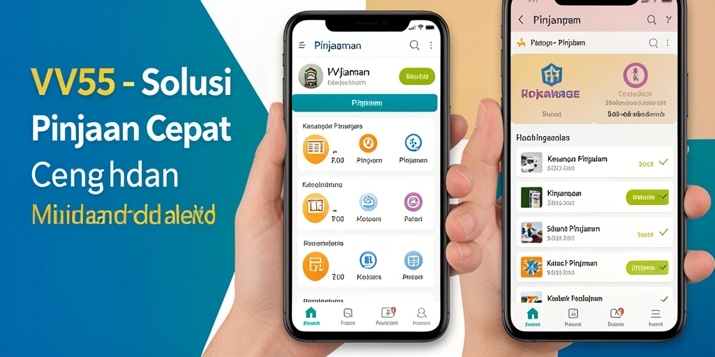 Tampilan antarmuka aplikasi Pinjaman VV55 yang intuitif dan mudah digunakan.